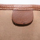 GUCCI GG Supreme Web Sherry Line Tote Bag PVC Beige 002 123 6487 Auth 208122A-16