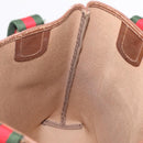 GUCCI GG Supreme Web Sherry Line Tote Bag PVC Beige 002 123 6487 Auth 208122A-18