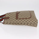 GUCCI GG Supreme Web Sherry Line Tote Bag PVC Beige 002 123 6487 Auth 208122A-6