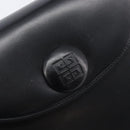GIVENCHY Hand Bag Leather Black Gold Tone Auth 208128A-18