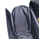 GIVENCHY Hand Bag Leather Black Gold Tone Auth 208128A-21