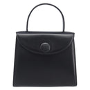 GIVENCHY Hand Bag Leather Black Gold Tone Auth 208128A-13