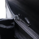 GIVENCHY Hand Bag Leather Black Gold Tone Auth 208128A-22