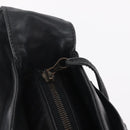 CHANEL Shoulder Bag Leather Black Gold Tone CC Auth 208135V-18
