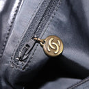 CHANEL Shoulder Bag Leather Black Gold Tone CC Auth 208135V-24