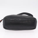 CHANEL Shoulder Bag Leather Black Gold Tone CC Auth 208135V-5
