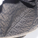 FENDI Zucca Canvas Clutch Bag Brown Gold Tone Auth 208136-15