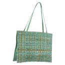 Bottega Veneta INTRECCIATO Tote Bag Harako leather Green Silver Auth 208141A-1