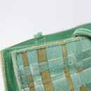 Bottega Veneta INTRECCIATO Tote Bag Harako leather Green Silver Auth 208141A-16
