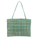 Bottega Veneta INTRECCIATO Tote Bag Harako leather Green Silver Auth 208141A-3