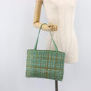 Bottega Veneta INTRECCIATO Tote Bag Harako leather Green Silver Auth 208141A-31