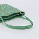 Bottega Veneta INTRECCIATO Tote Bag Harako leather Green Silver Auth 208141A-7
