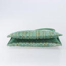 Bottega Veneta INTRECCIATO Tote Bag Harako leather Green Silver Auth 208141A-9