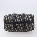 Christian Dior Trotter Canvas Boston Bag Navy Silver Auth 208142-12
