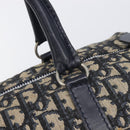 Christian Dior Trotter Canvas Boston Bag Navy Silver Auth 208142-18