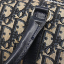 Christian Dior Trotter Canvas Boston Bag Navy Silver Auth 208142-19