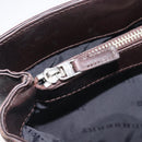 BURBERRY Nova Check Hand Bag Canvas Beige Silver Auth 208144-26