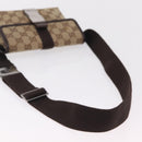 GUCCI GG Canvas Waist Bag Beige Silver 131236 Auth 208149-9