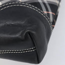BURBERRY Nova Check Shoulder Bag Canvas Black Silver Auth 208150-17