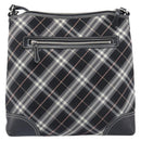 BURBERRY Nova Check Shoulder Bag Canvas Black Silver Auth 208150-13