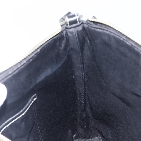 BURBERRY Nova Check Shoulder Bag Canvas Black Silver Auth 208150