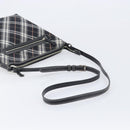 BURBERRY Nova Check Shoulder Bag Canvas Black Silver Auth 208150-7