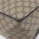 GUCCI GG Supreme Hand Bag PVC Beige Gold Tone 190259 Auth 208151-14