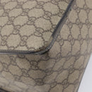 GUCCI GG Supreme Hand Bag PVC Beige Gold Tone 190259 Auth 208151-17