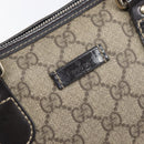 GUCCI GG Supreme Hand Bag PVC Beige Gold Tone 190259 Auth 208151-19