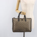 GUCCI GG Supreme Hand Bag PVC Beige Gold Tone 190259 Auth 208151-30