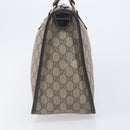GUCCI GG Supreme Hand Bag PVC Beige Gold Tone 190259 Auth 208151-4