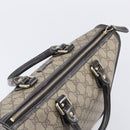 GUCCI GG Supreme Hand Bag PVC Beige Gold Tone 190259 Auth 208151-8