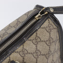 GUCCI GG Supreme Hand Bag PVC Beige Gold Tone 190259 Auth 208151-9