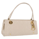 Christian Dior Canage Shoulder Bag Lamb Skin Beige Gold Tone Auth 208153-1