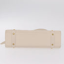 Christian Dior Canage Shoulder Bag Lamb Skin Beige Gold Tone Auth 208153-7