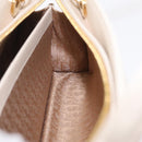 Christian Dior Canage Shoulder Bag Lamb Skin Beige Gold Tone Auth 208153-27