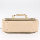 Salvatore Ferragamo Gancini Hand Bag Suede Beige Silver Auth 208154-13