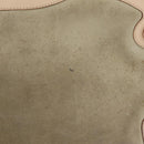 Salvatore Ferragamo Gancini Hand Bag Suede Beige Silver Auth 208154-5