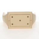 CELINE Tie bag Hand Bag Leather Beige Gold Tone Auth 208155V-7