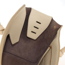 CELINE Tie bag Hand Bag Leather Beige Gold Tone Auth 208155V-21