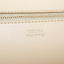 CELINE Tie bag Hand Bag Leather Beige Gold Tone Auth 208155V-26