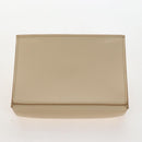 CELINE Tie bag Hand Bag Leather Beige Gold Tone Auth 208155V-29