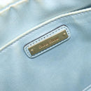 Miu Miu Madras Shoulder Bag Leather Light Blue Gold Tone Auth 208156V-21