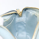 Miu Miu Madras Shoulder Bag Leather Light Blue Gold Tone Auth 208156V-23
