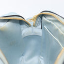 Miu Miu Madras Shoulder Bag Leather Light Blue Gold Tone Auth 208156V-24