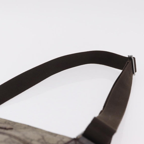 GUCCI GG Supreme Shoulder Bag PVC Beige Silver 141626 Auth 208159