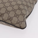 GUCCI GG Supreme Shoulder Bag PVC Beige Silver 141626 Auth 208159-14