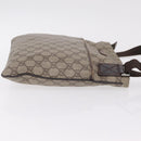 GUCCI GG Supreme Shoulder Bag PVC Beige Silver 141626 Auth 208159-5