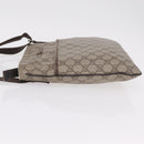 GUCCI GG Supreme Shoulder Bag PVC Beige Silver 141626 Auth 208159-6