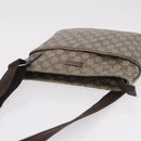 GUCCI GG Supreme Shoulder Bag PVC Beige Silver 141626 Auth 208159-7